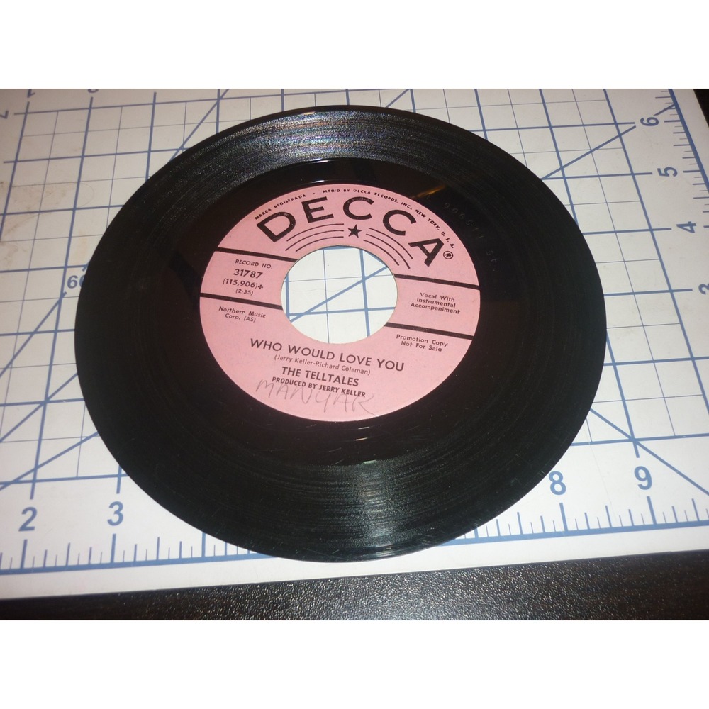 The Telltales Who Would Love You / I Saw What You Did Decca 31787 Promo 7" Vinyl